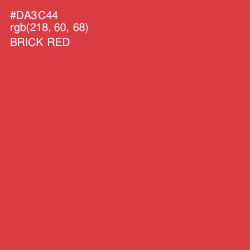 #DA3C44 - Brick Red Color Image